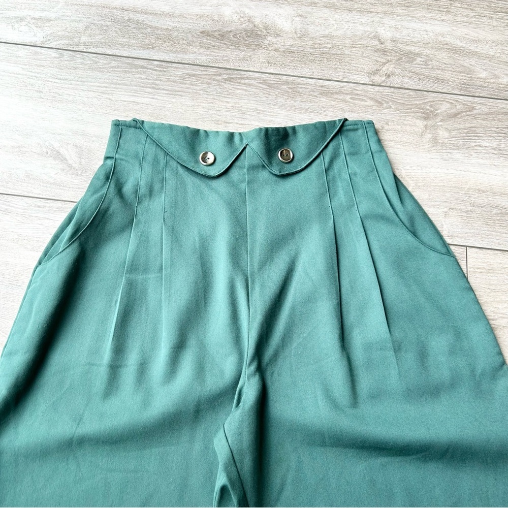 Vintage Handmade High Waist Pleated Western Style Trouser Pants - Picture 6 of 10